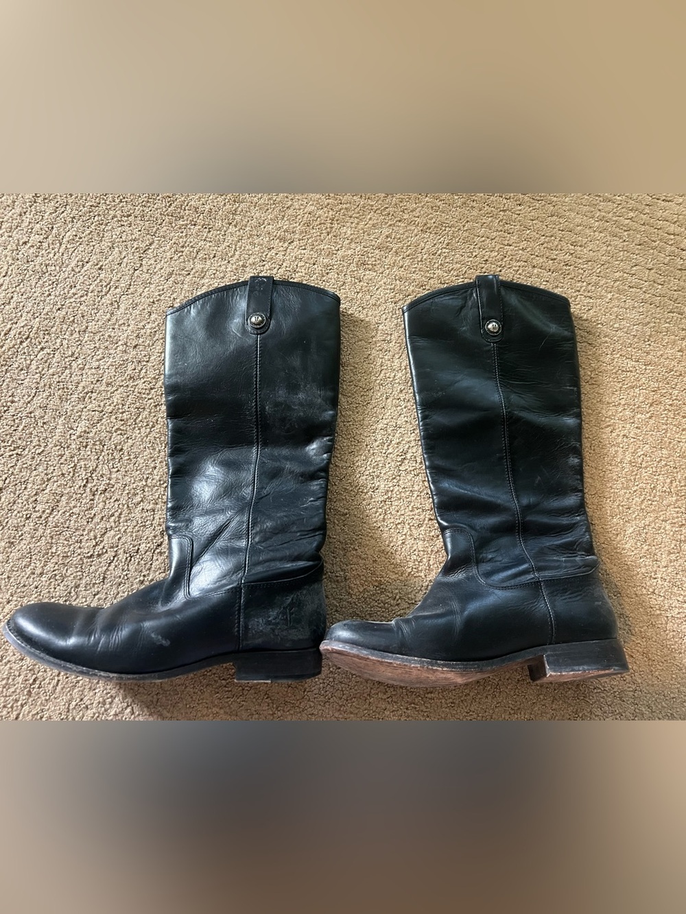 Frye Women’s Black Leather Tall Riding Boots Size 8.5B